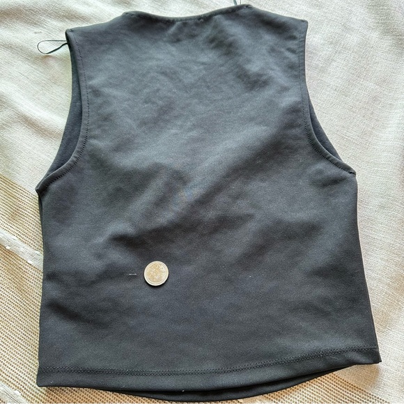 Zara Black Sleeveless Sweetheart‎ Crop Top Size S - Picture 9 of 9